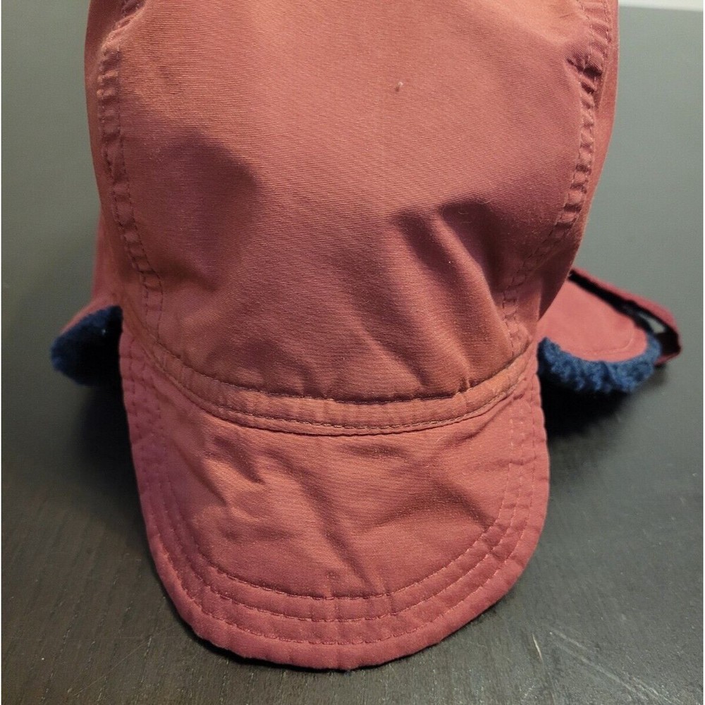 Vintage REI GORE TEX Trapper Hat Hunters Cap Sherpa Lining Red Maroon Navy Blue - Picture 4 of 7